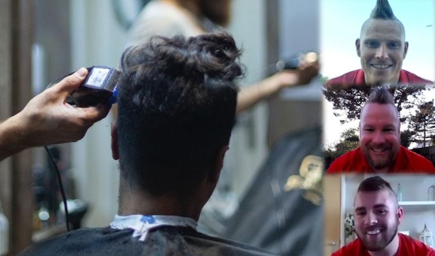 WATCH: Trio shave Mohawk haircuts for charity