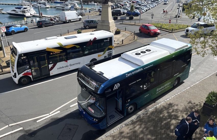 Zero emission bus being tested on Guernsey roads