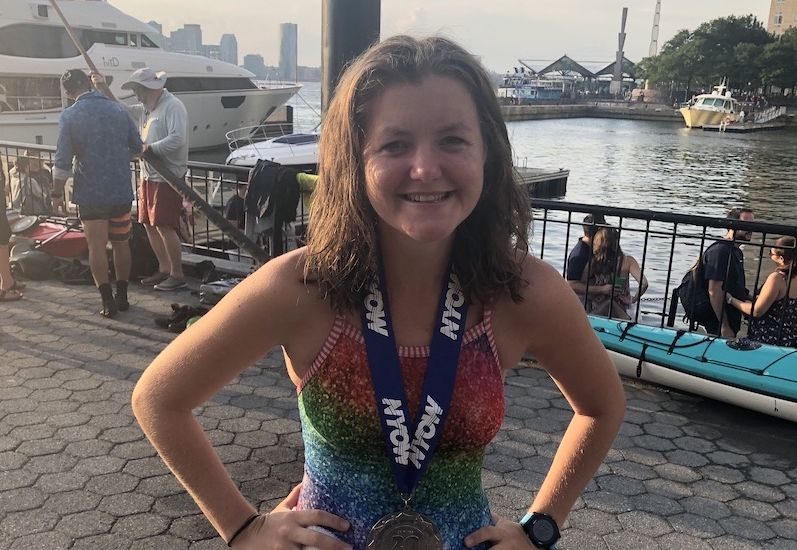 Rosie completes Manhattan swim