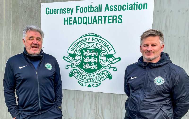 Guernsey FC coaches return to manage island team as well