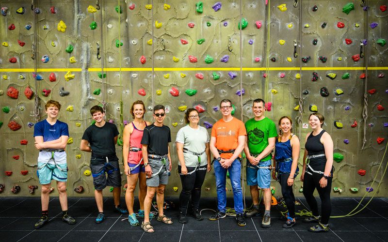 Climb volunteers gain Indoor Climbing Assistant qualification