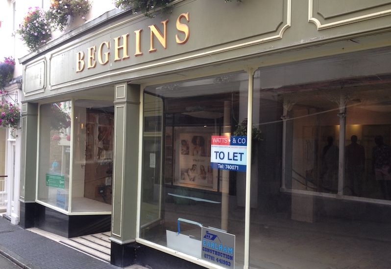 Former Beghins shop 'to let'