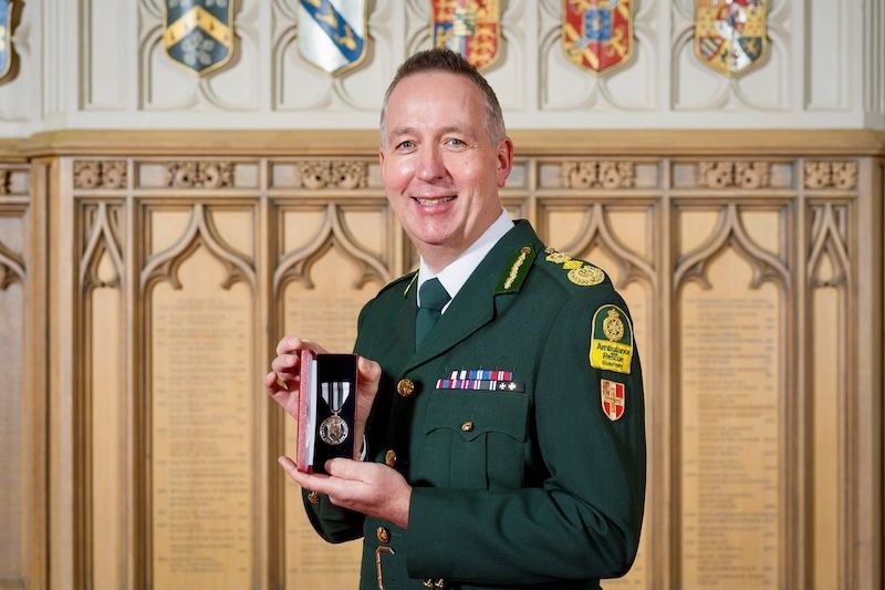 Guernsey's Ambulance Chief recieves King's Ambulance Medal