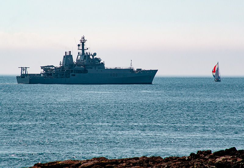 HMS Enterprise spotted in Guernsey waters