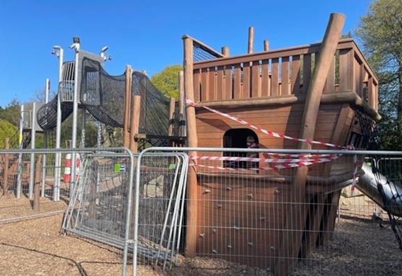 Criminal damage caused at children's playground