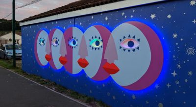 This artist created a colourful glowing mural to light up a dark Bristol road