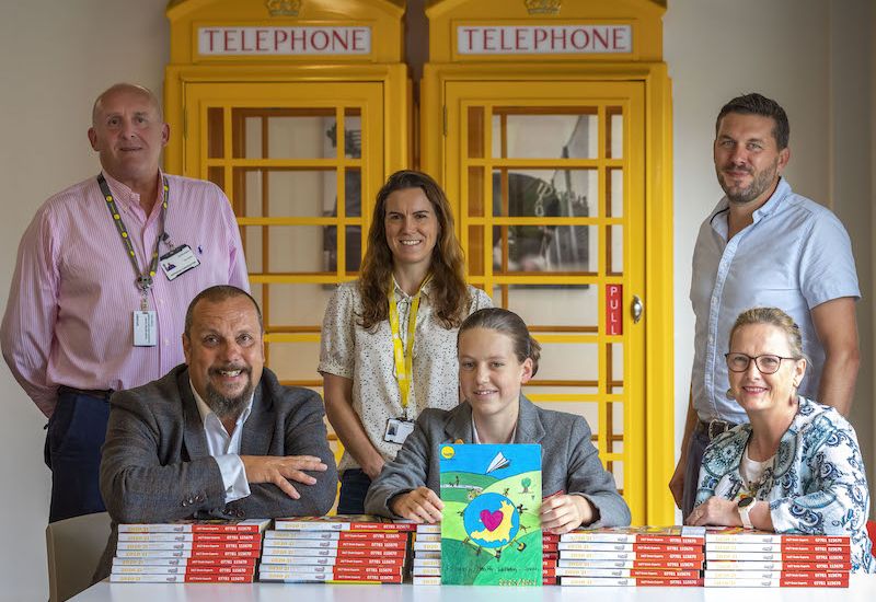 Budding artist designs cover of telephone directory