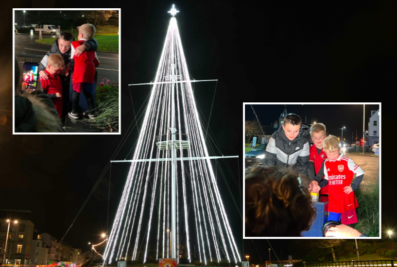 Tree of Joy lit up by bereaved brothers