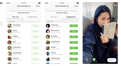 Instagram Stories adds Close Friends feature