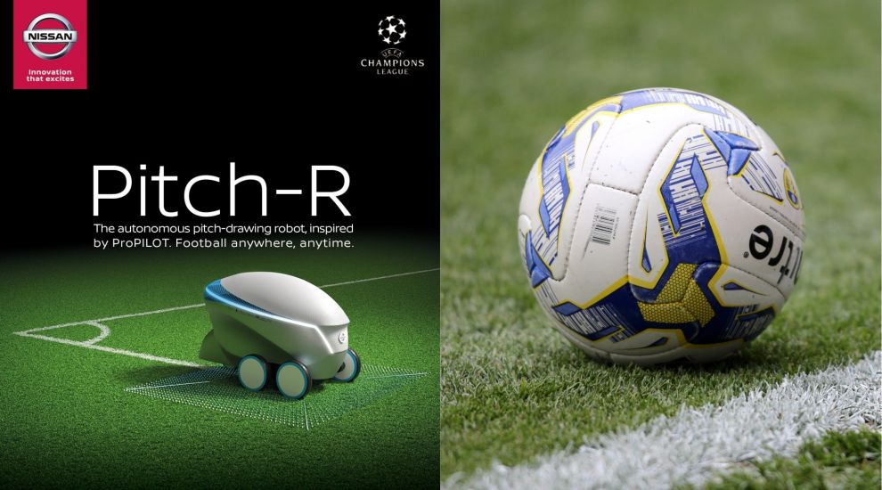 Nissan’s Pitch-R robot can draw an eco-friendly football pitch almost anywhere