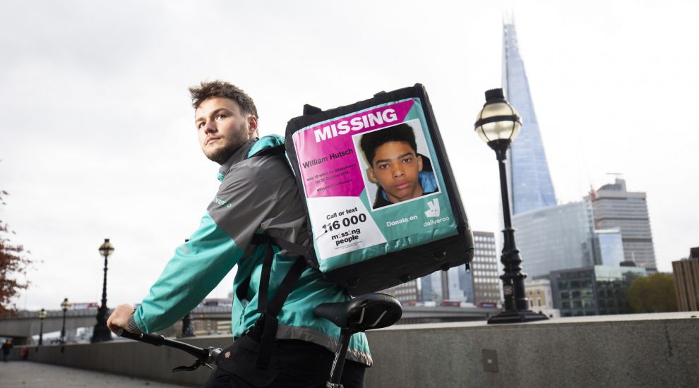 Deliveroo riders to display missing person posters on backpacks