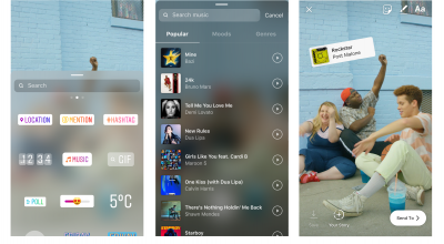 Instagram adds music to Stories