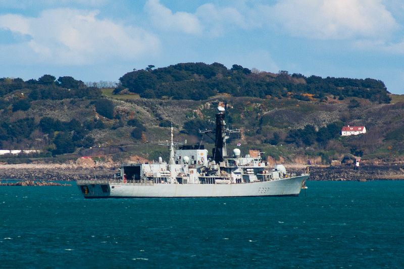 Royal Navy frigate visits Bailiwick waters for training