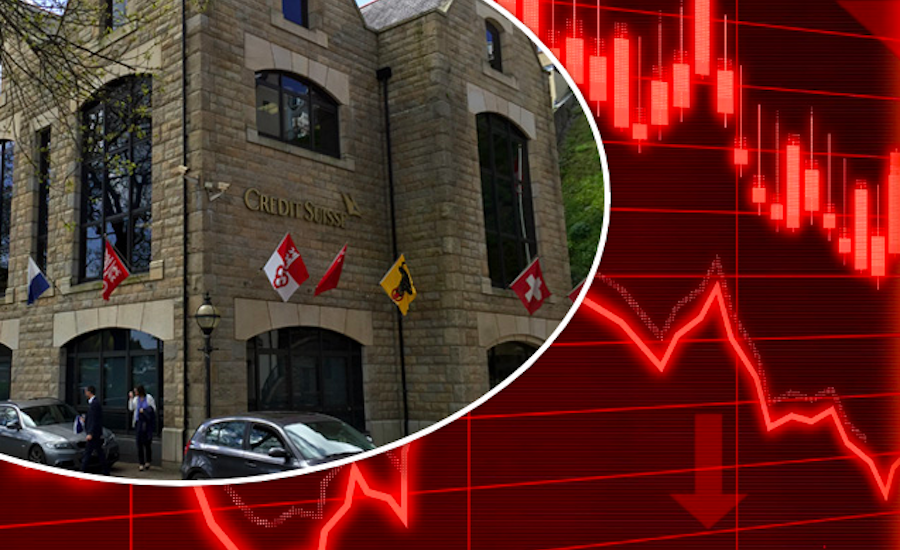 Crisis hit Credit Suisse borrows £44b+