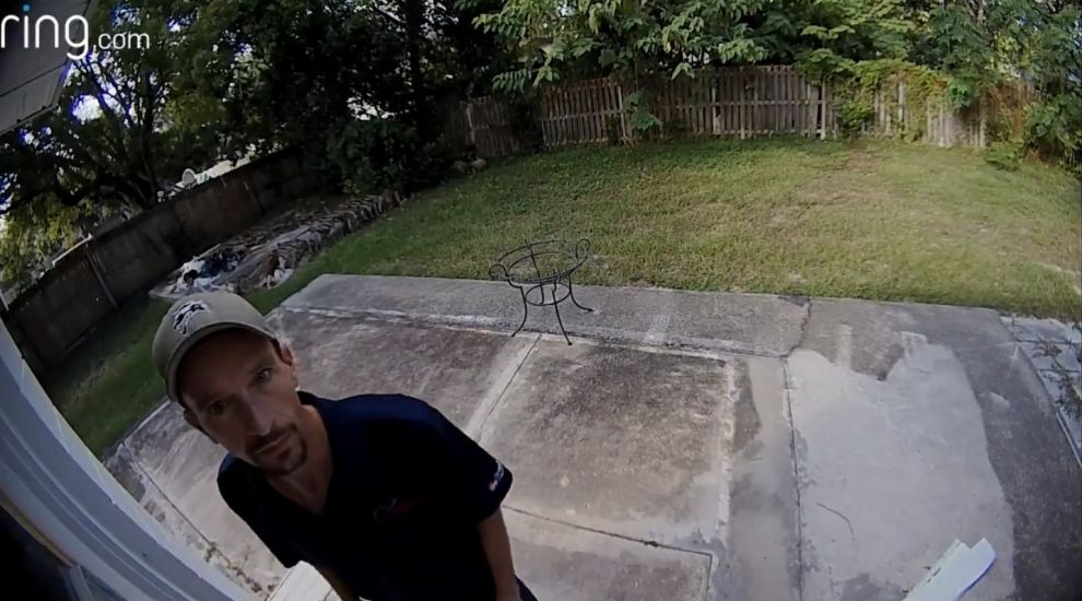 Watch: ‘Would-be burglar’ gets shock of his life when he realises he’s on camera