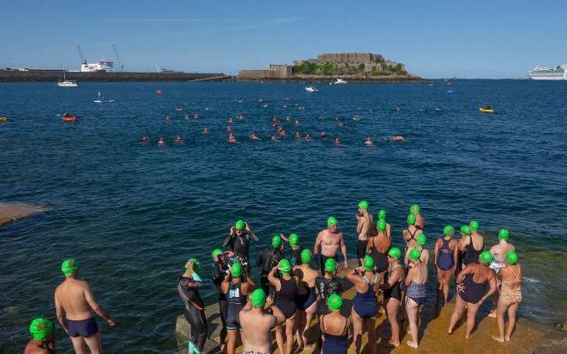 Charity swimmers take to the water