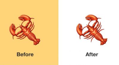 The lobster emoji has finally been corrected to show it has 10 legs