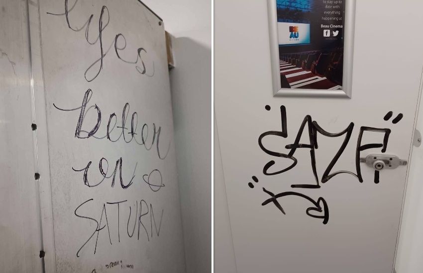 Graffitists target leisure centre toilets