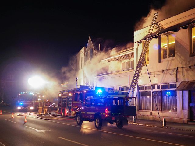 Challenging blaze for firefighters