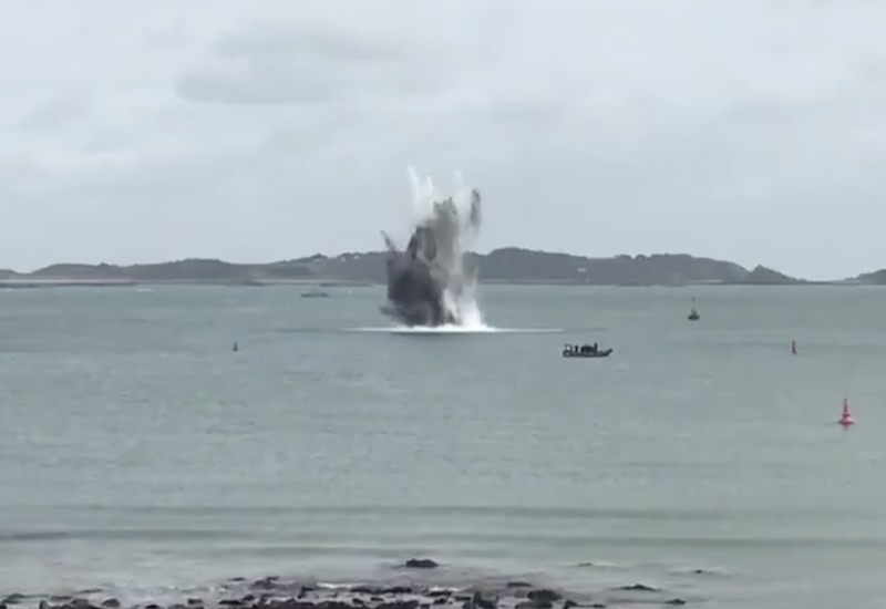 WATCH: Royal Navy detonates WWII depth charge on east coast